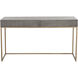 Markel 56 X 24.75 inch Grey / Antique Brass Desk